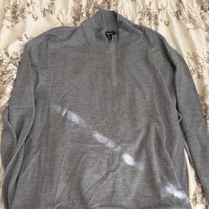Express Men's Zip-Up Sweater in Gray